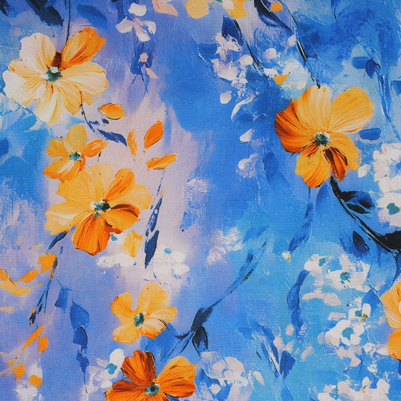 Eco-amica Rayon Reactive Typographia Fabric