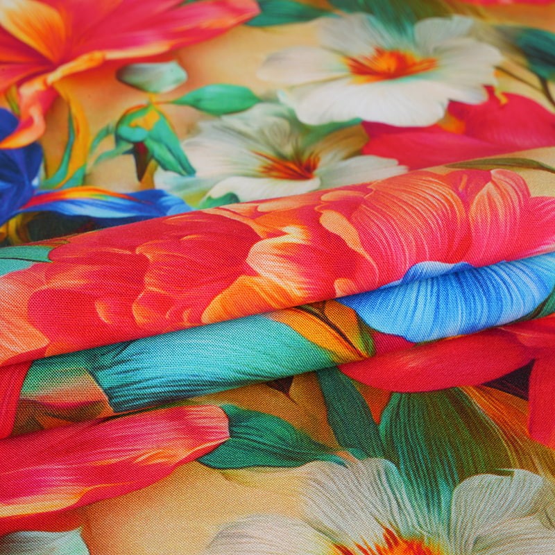 Eco-amica Rayon Reactive Typographia Fabric